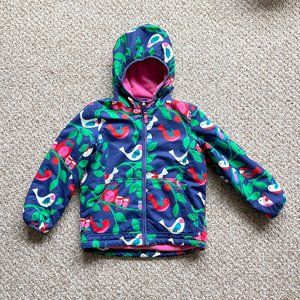 Mini Boden Fleece Lined Jacket Owl and Birds print